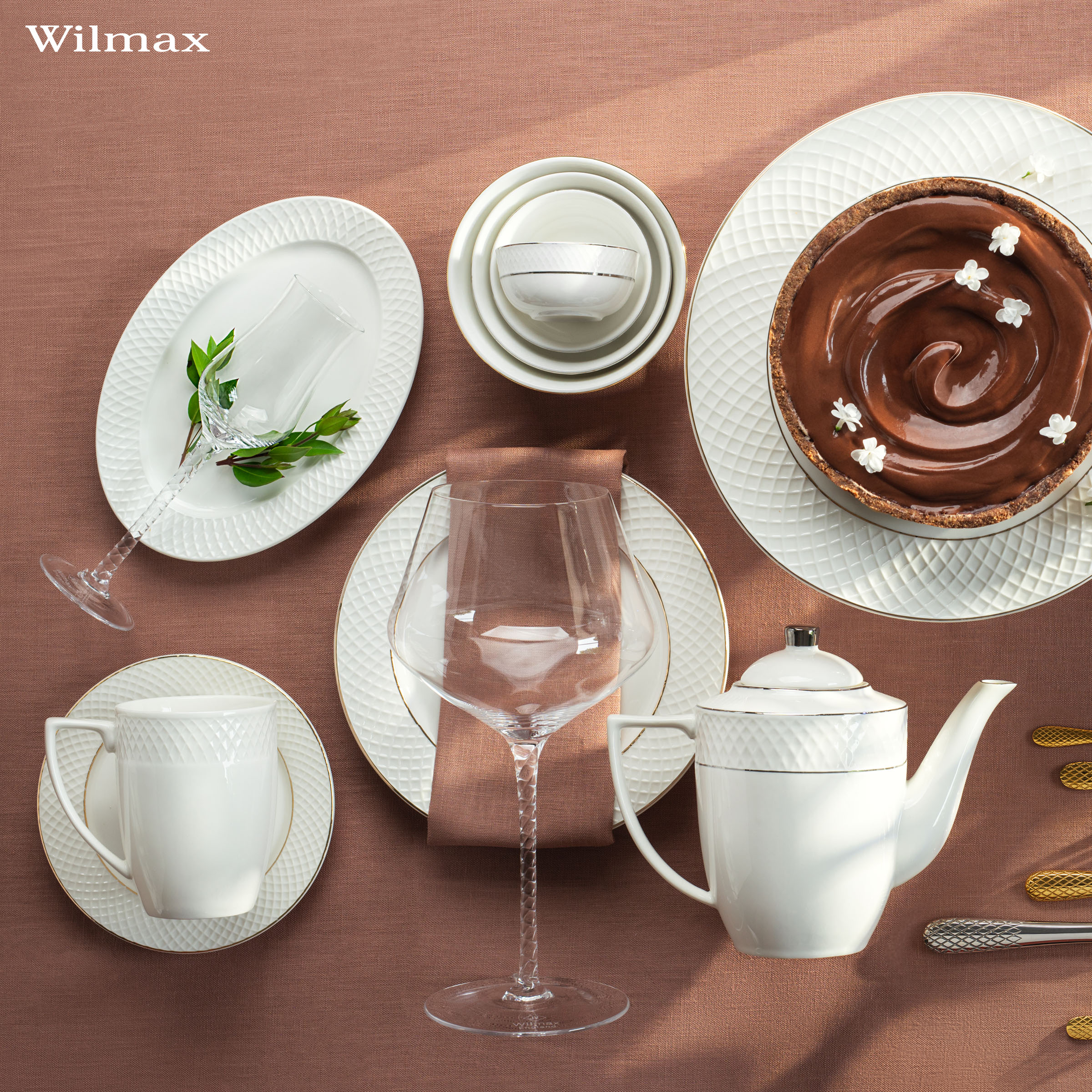 Dish with platinum lines wl‑880103361/a Wilmax (photo 2)