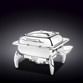 Glass lid square chafing dish with stand wl‑559912/ab Wilmax (photo 1)