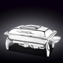 Glass lid rectangular chafing dish with stand wl‑559913/ab Wilmax (photo 1)