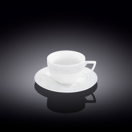Cappuccino cup & saucer set of 6 in gift box wl‑880106/6c Wilmax (photo 1)