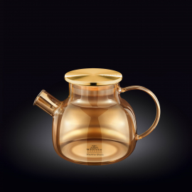 Tea pot with gold  stainless steel lid wl‑888810003/a Wilmax (photo 1)