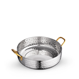 Round fry pan with 2 side gold handles wl‑554104/s Wilmax (photo 1)