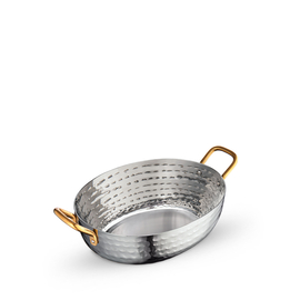 Deep oval fry pan with 2 side gold handles wl‑554134/s Wilmax (photo 1)