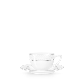 Cappuccino cup & saucer with platinum lines wl‑880103402/ab Wilmax (photo 1)