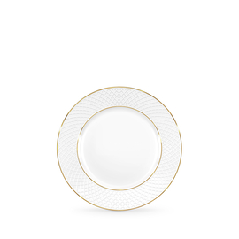Flat rim dessert round plate with gold lines wl-880102102/a Wilmax (photo 1)