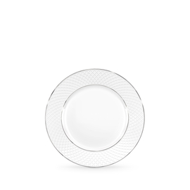 Flat rim dessert round plate with platinum lines wl-880103102/a Wilmax (photo 1)