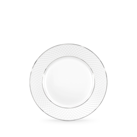 Flat rim salad round plate with platinum lines wl-880103103/a Wilmax (photo 1)