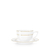 Tea cup & saucer with gold lines wl‑880102404/ab Wilmax (photo 1)