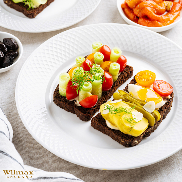 Flat rim dessert round plate set of 2 in colour box wl-880100/2c Wilmax (photo 9)