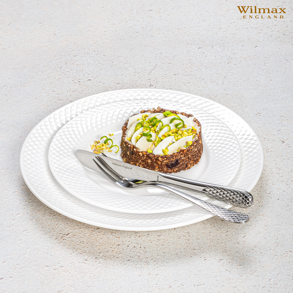 Flat rim dinner round plate set of 2 in colour box wl‑880101/2c Wilmax (photo 7)