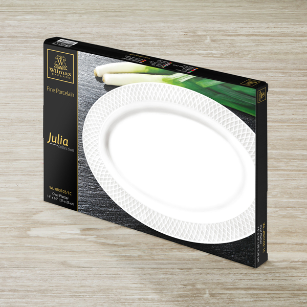 Flat rim oval platter in colour box wl‑880103/1c Wilmax (photo 2)