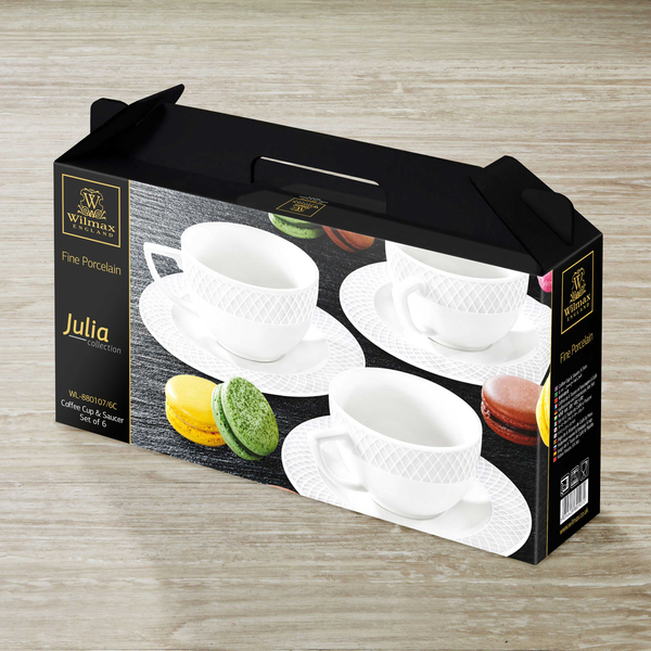 Coffee cup & saucer set of 6 in colour box wl‑880107/6c Wilmax (photo 2)