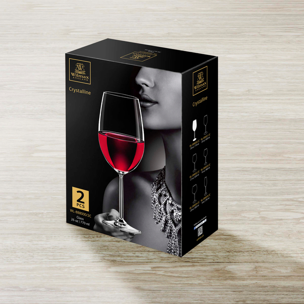 Wine glass set of 2 in colour box wl‑888000/2c Wilmax (photo 2)