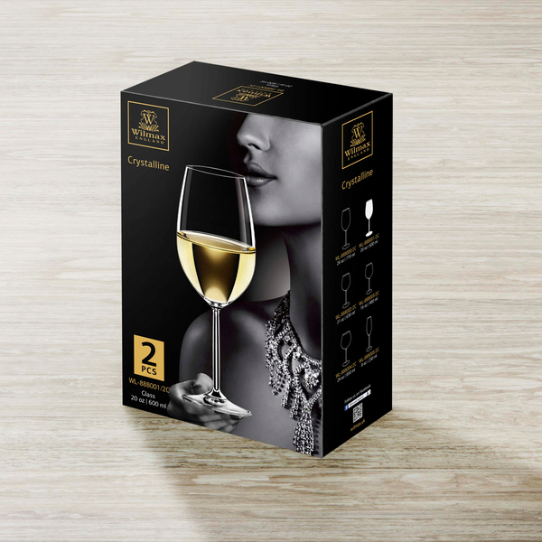Wine glass set of 2 in colour box wl‑888001/2c Wilmax (photo 2)