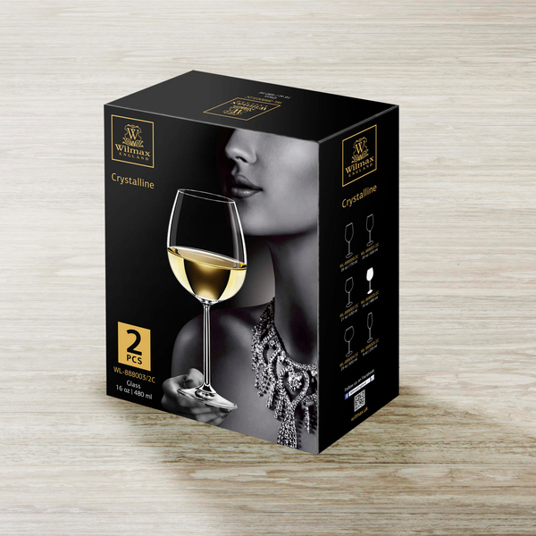 Wine glass set of 2 in colour box wl‑888003/2c Wilmax (photo 2)
