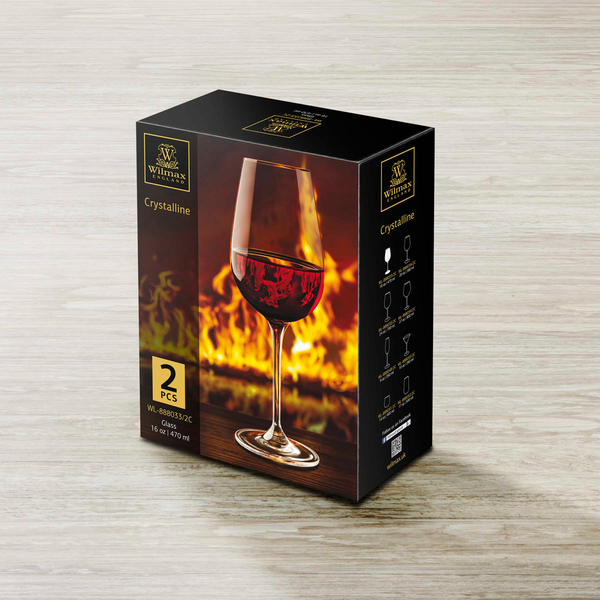 Wine glass set of 2 in colour box wl‑888033/2c Wilmax (photo 2)