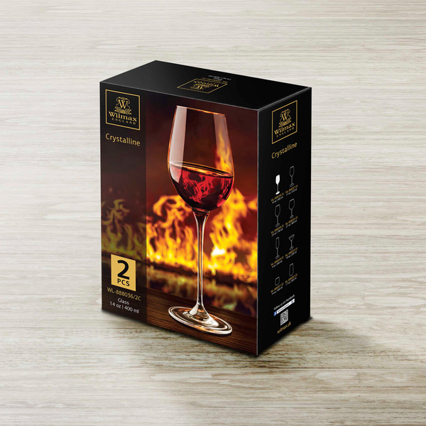 Wine glass set of 2 in colour box wl‑888036/2c Wilmax (photo 2)