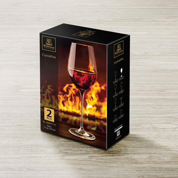 Wine glass set of 2 in colour box wl‑888037/2c Wilmax (photo 2)