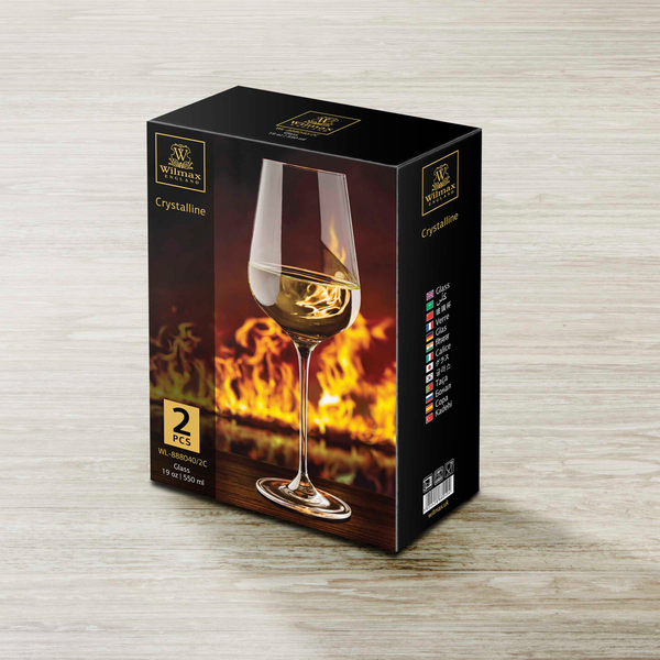 Wine glass set of 2 in colour box wl‑888040/2c Wilmax (photo 3)