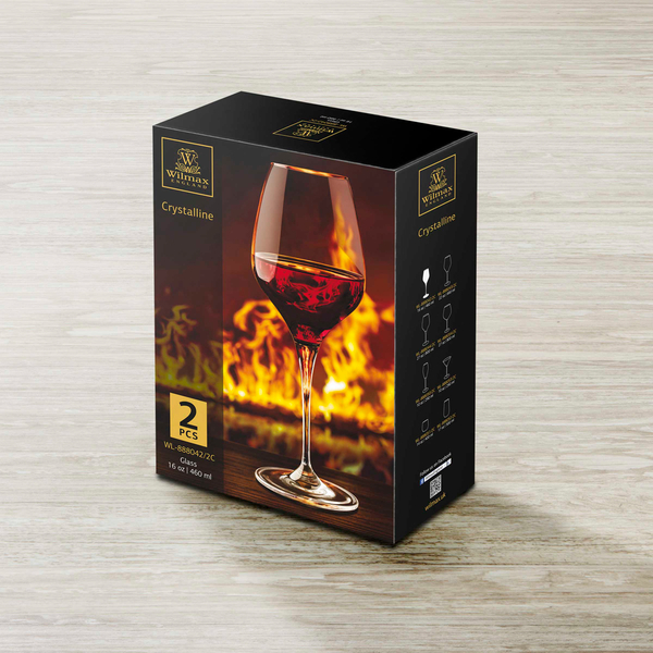 Wine glass set of 2 in colour box wl‑888042/2c Wilmax (photo 2)