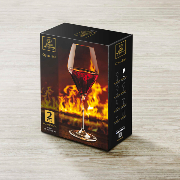 Wine glass set of 2 in colour box wl‑888046/2c Wilmax (photo 2)