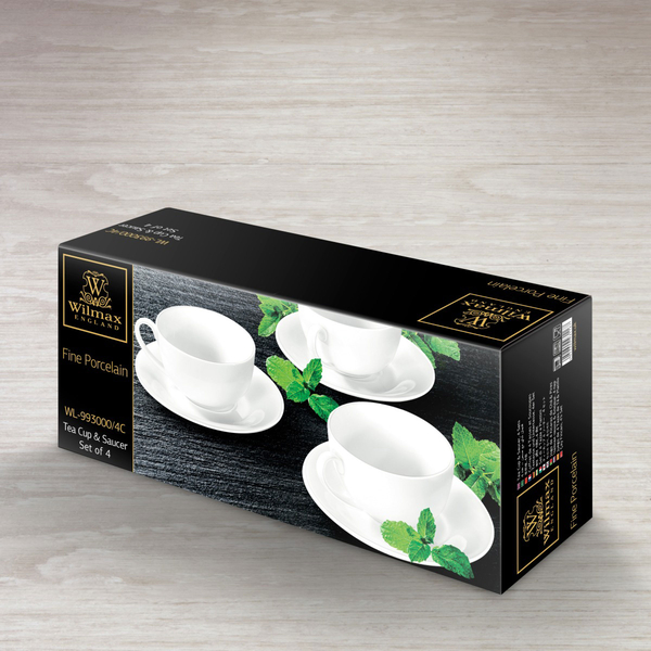 Tea cup & saucer set of 4 in colour box wl‑993000/4c Wilmax (photo 2)