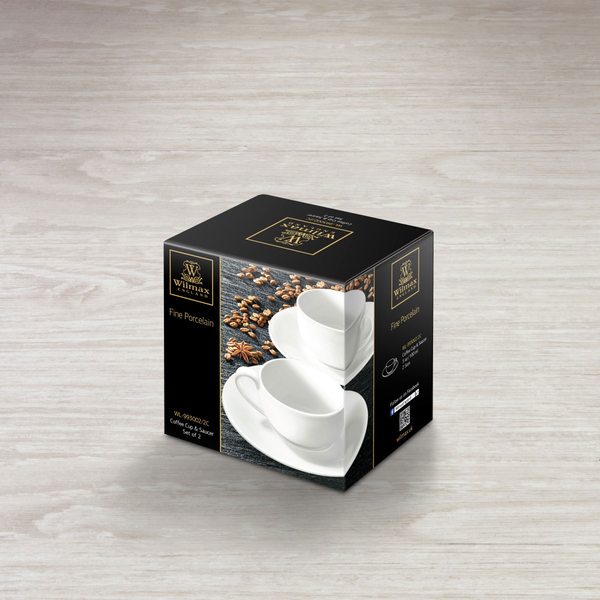 Coffee cup & saucer set of 2 in colour box wl‑993002/2c Wilmax (photo 2)