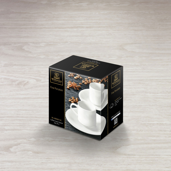 Coffee cup & saucer set of 2 in colour box wl‑993007/2c Wilmax (photo 2)