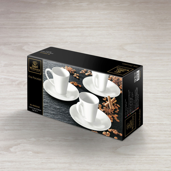 Coffee cup & saucer set of 4 in colour box wl‑993054/4c Wilmax (photo 2)