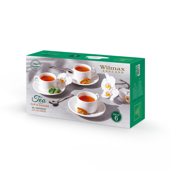Tea cup & saucer set of 6 in colour box wl‑993006/6c Wilmax (photo 2)