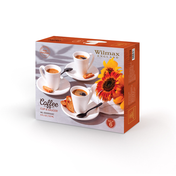 Coffee cup & saucer set of 6 in colour wl‑993054/6c Wilmax (photo 2)