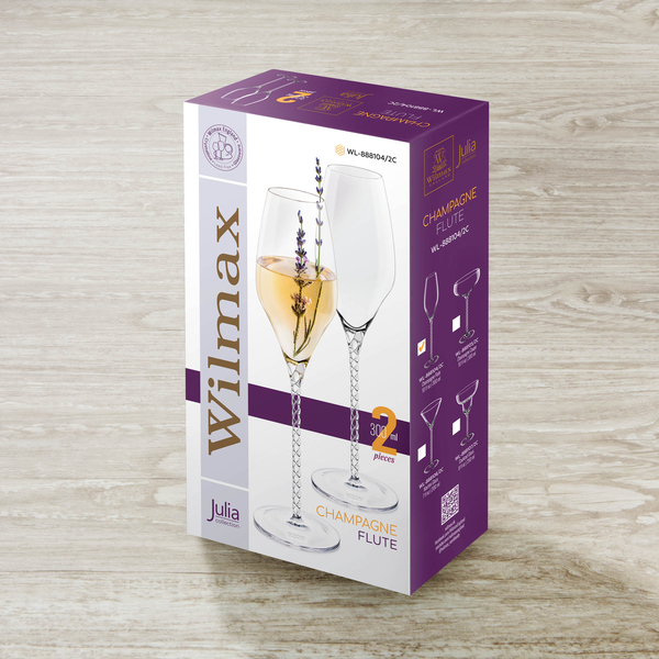 Champagne flute set of 2 in colour box wl‑888104/2с Wilmax (photo 2)