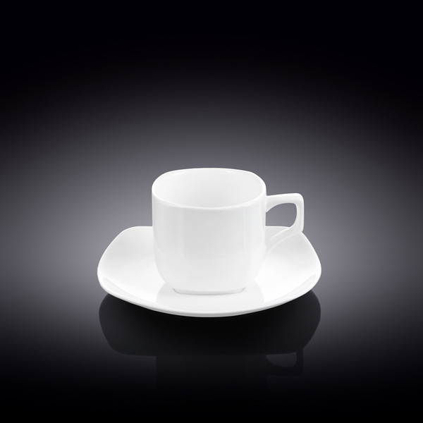 Coffee cup & saucer set of 2 in colour box wl‑993041/2c Wilmax (photo 1)