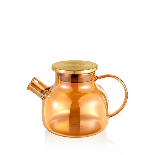 Tea pot with gold  stainless steel lid wl‑888810003/a Wilmax (photo 1)