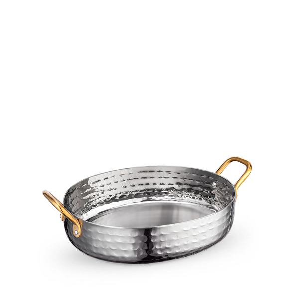 Oval fry pan with 2 side gold handles wl‑554107/s Wilmax (photo 1)