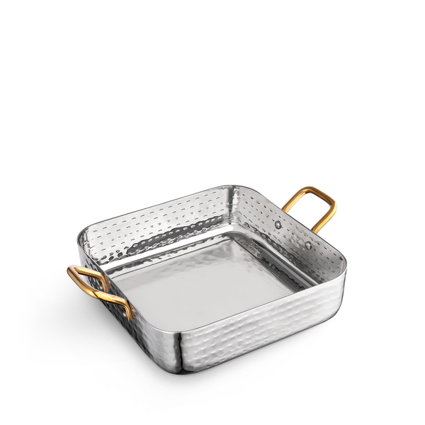 Square fry pan with 2 side gold handles wl‑554111/s Wilmax (photo 1)