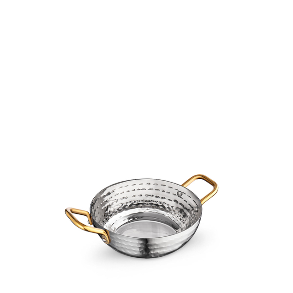 Deep round fry pan with 2 side gold handles wl‑554129/s Wilmax (photo 1)