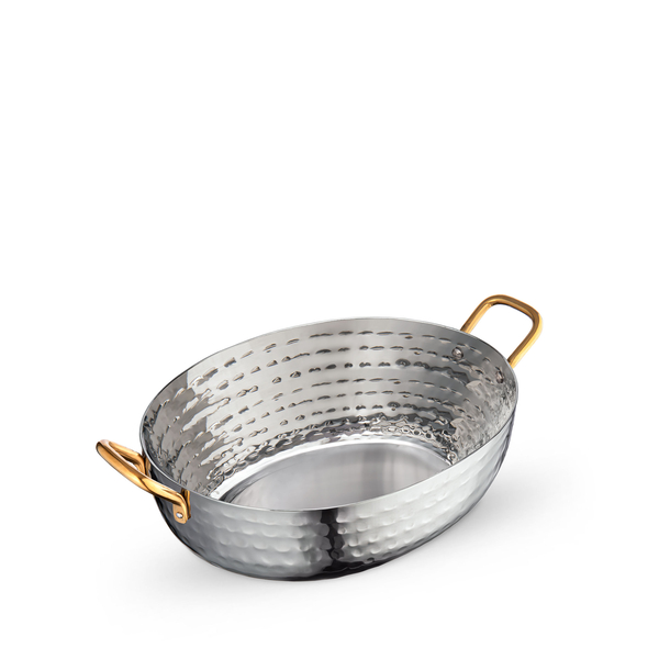 Deep oval fry pan with 2 side gold handles wl‑554135/s Wilmax (photo 1)