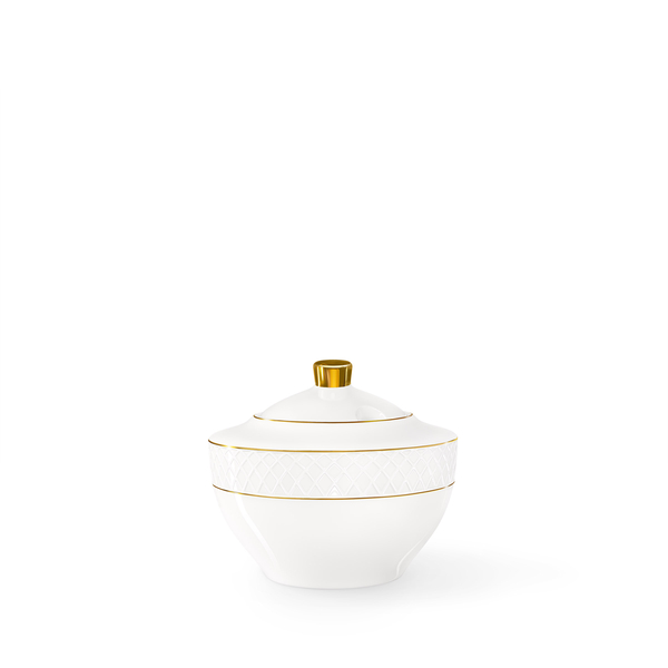 Sugar bowl with gold lines wl‑880102470/a Wilmax (photo 1)