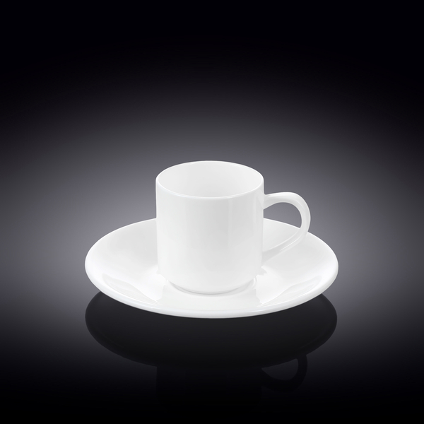 Coffee cup & saucer set of 2 in colour box wl‑993007/2c Wilmax (photo 1)