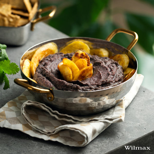 Deep round fry pan with 2 side gold handles wl‑554132/s Wilmax (photo 2)