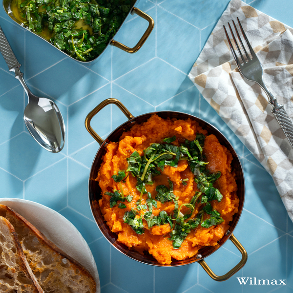 Deep round fry pan with 2 side gold handles wl‑554130/s Wilmax (photo 3)