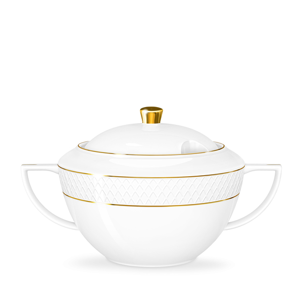 Tureen with gold lines wl‑880102511/a Wilmax (photo 1)