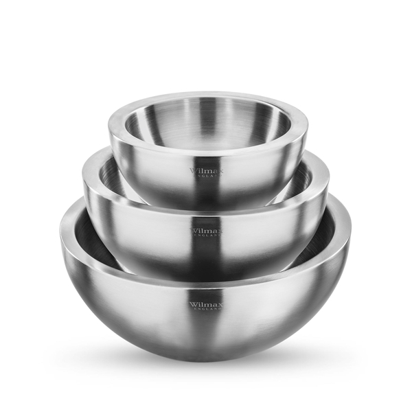 Double wall bowl set of 3 wl‑553005/3a Wilmax (photo 1)