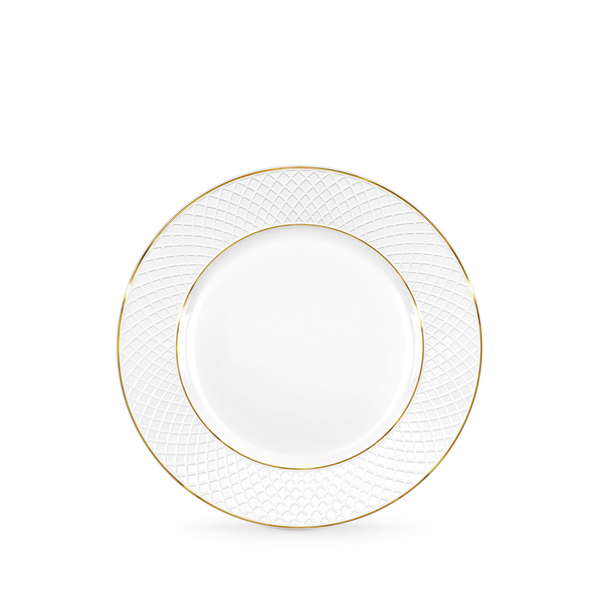 Flat rim dinner round plate with gold lines wl‑880102104/a Wilmax (photo 1)