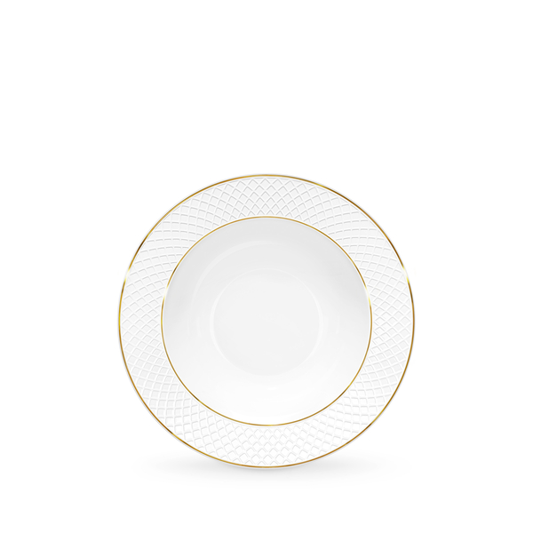 Deep rim round plate with gold lines wl‑880102303/a Wilmax (photo 1)