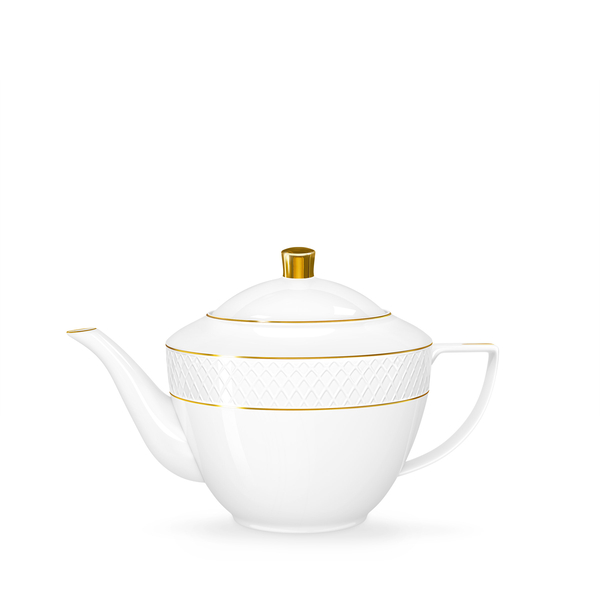 Tea pot with gold lines wl‑880102452/a Wilmax (photo 1)