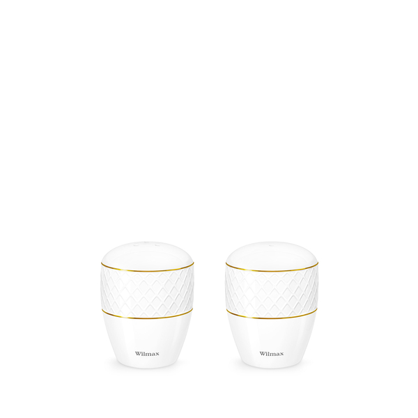 Salt & pepper set with gold lines wl‑880102555/sp Wilmax (photo 1)