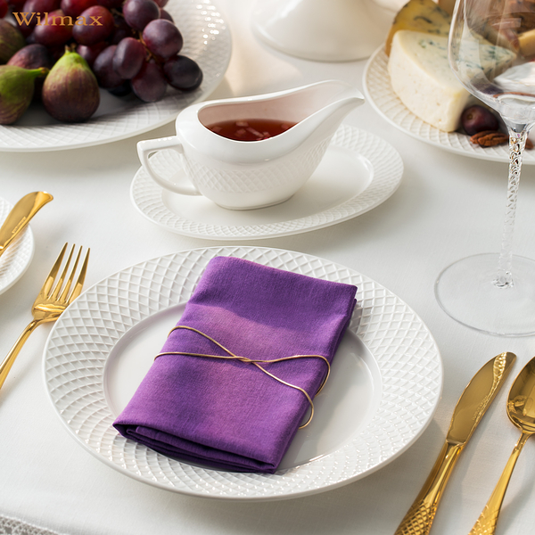 Flat rim dinner round plate set of 2 in colour box wl‑880101/2c Wilmax (photo 4)