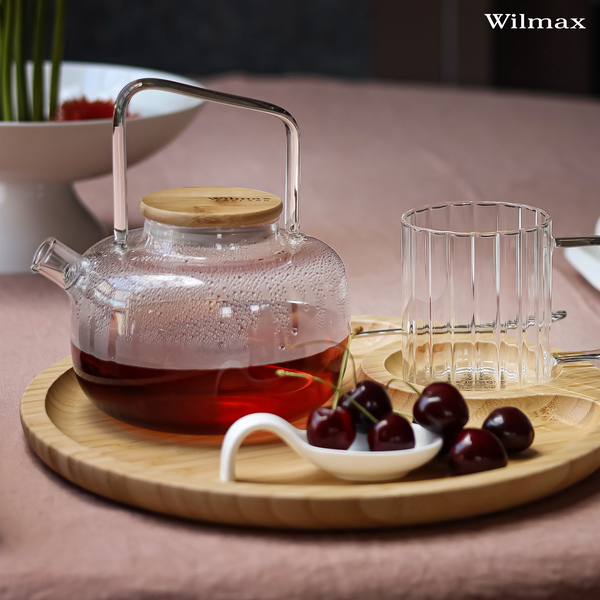 Tea pot with bamboo lid wl‑888821/a Wilmax (photo 3)